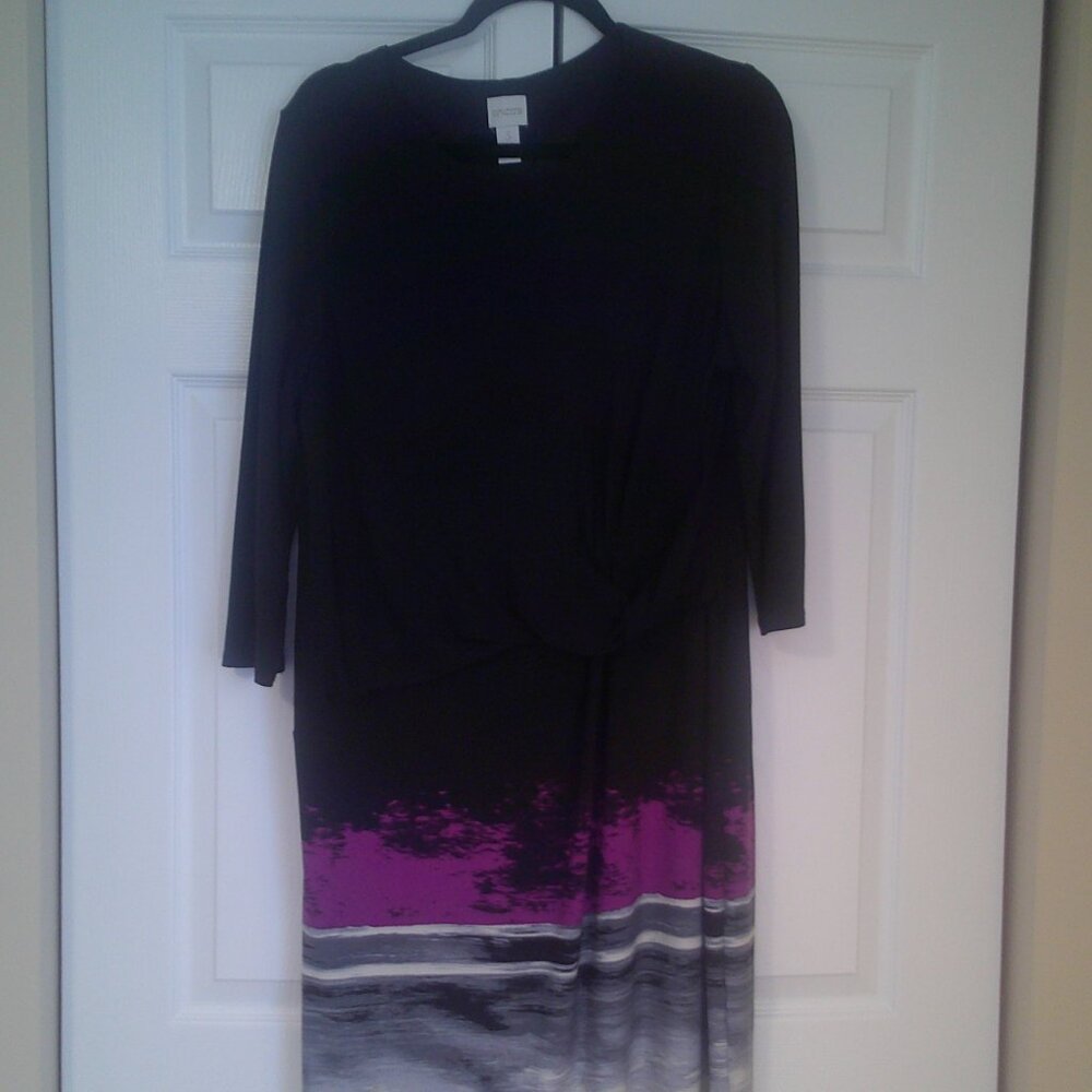 **** CLEARANCE **** Chico’s dress size 3/ XL / 16 Black print